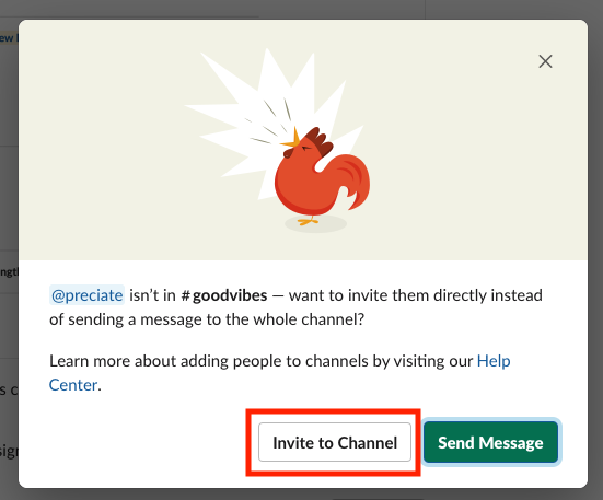Invite to Channel